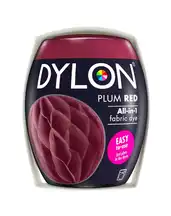 Dylon maskin tekstilfarve 51 Plum Red med salt. Pakke med 350 gram