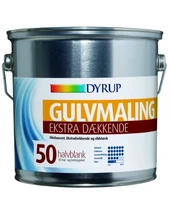 Dyrup Gulvmaling Olie Ekstra Dækkende 50 Halvblank hvid 0,75 L