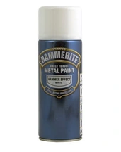 Hammerite effekt metalmaling i hvid. Spraydåse med 400 ml.