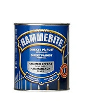 Hammerite effekt metalmaling i sølv. Dåse med 750 ml.