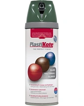 Plasti-kote Twist & Spray blank i græs grøn ral 6005. Spraydåse på 400 ml.