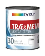 DYRUP Træ & Metal maling Ekstra Stærk Glans 10 Mat, 1 liter - Base 30