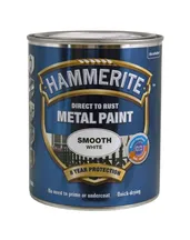 Hammerite glat effekt metalmaling i hvid. Dåse med 750 ml.
